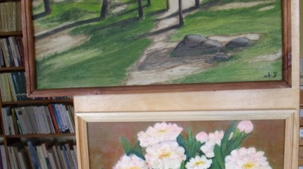 A. Jakubcevič tapybos kūrinių paroda Milkuškų kaimo bibliotekoje