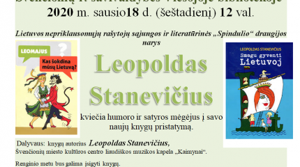 Leopoldo  Stanevičiaus naujų knygų pristatymas