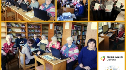 Kaltanėnų miestelio gyventojai mokėsi kompiuterinio raštingumo