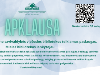 Apklausa apie Švenčionių rajono savivaldybės viešosios bibliotekos teikiamas paslaugas